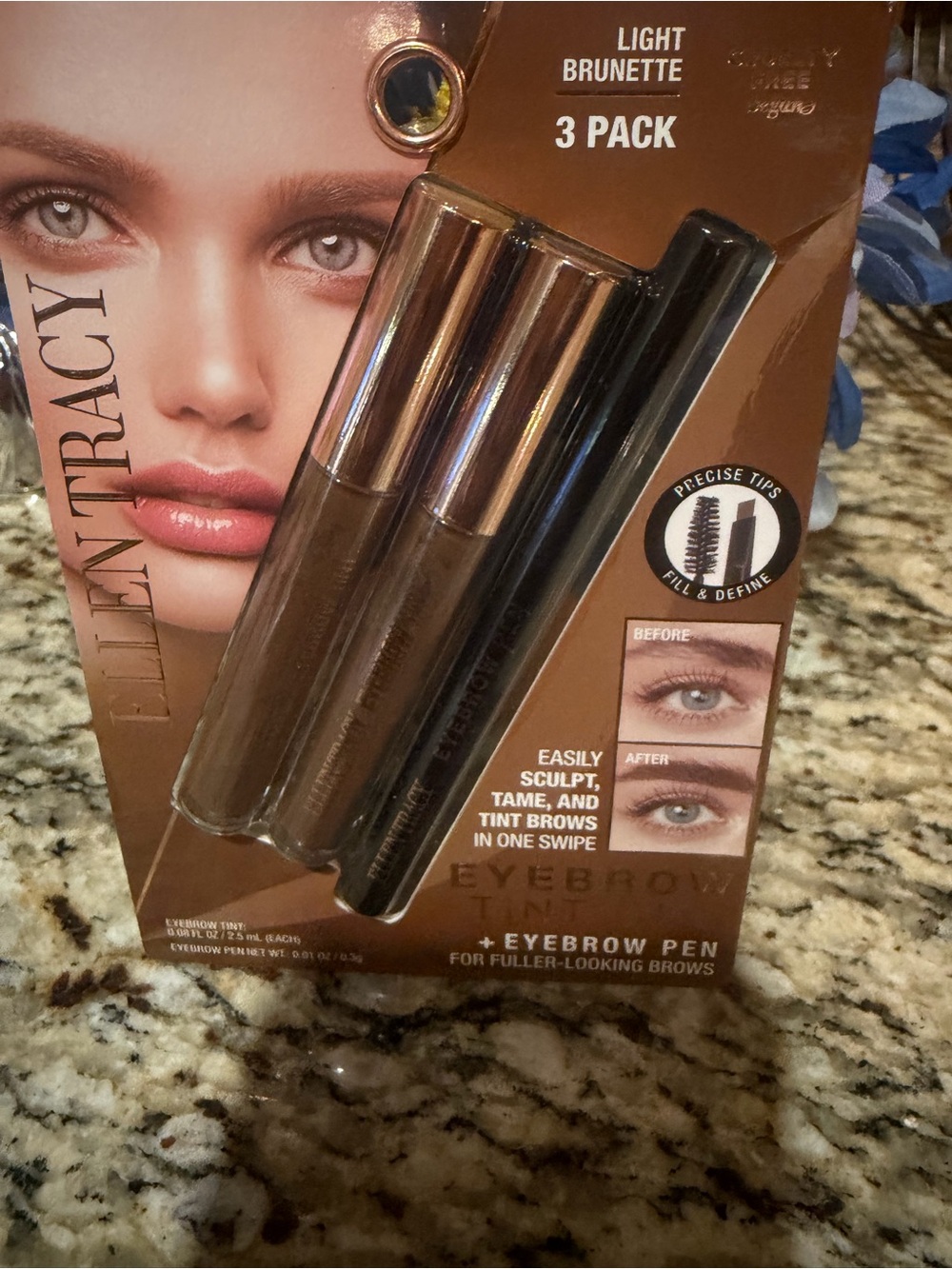 Ellen Tracy Light Brunette 3-Pack Eyebrow Tint & Pen